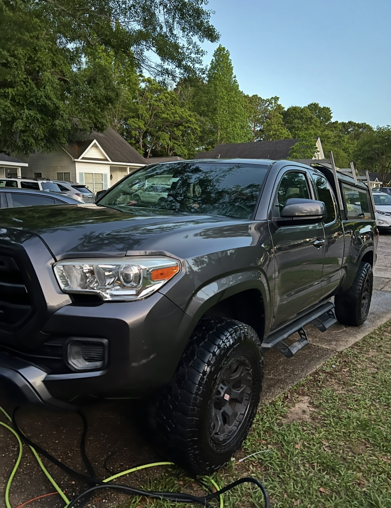 Gray Toyota Tacoma after exterior detail