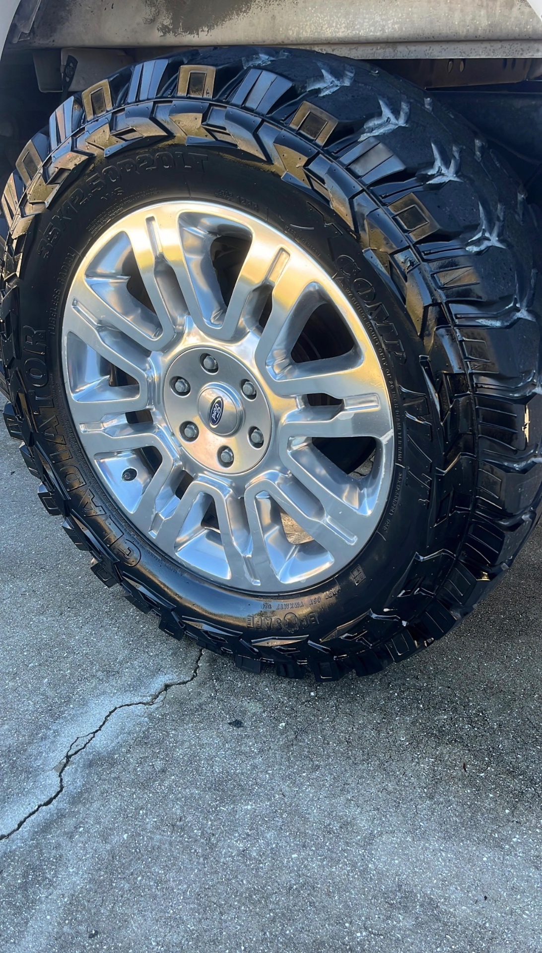 Polished wheel with dressed tire